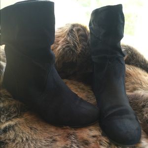 Black Ankle Boots with Cuff